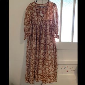 Daughters of India Kyra MIDI Dress - Caramel